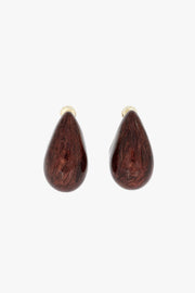 Hush Earrings Brown Shimmer Enamel