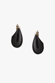 Hush Earrings Black Enamel