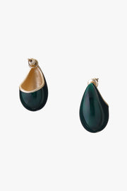 Hush Earrings Green Enamel