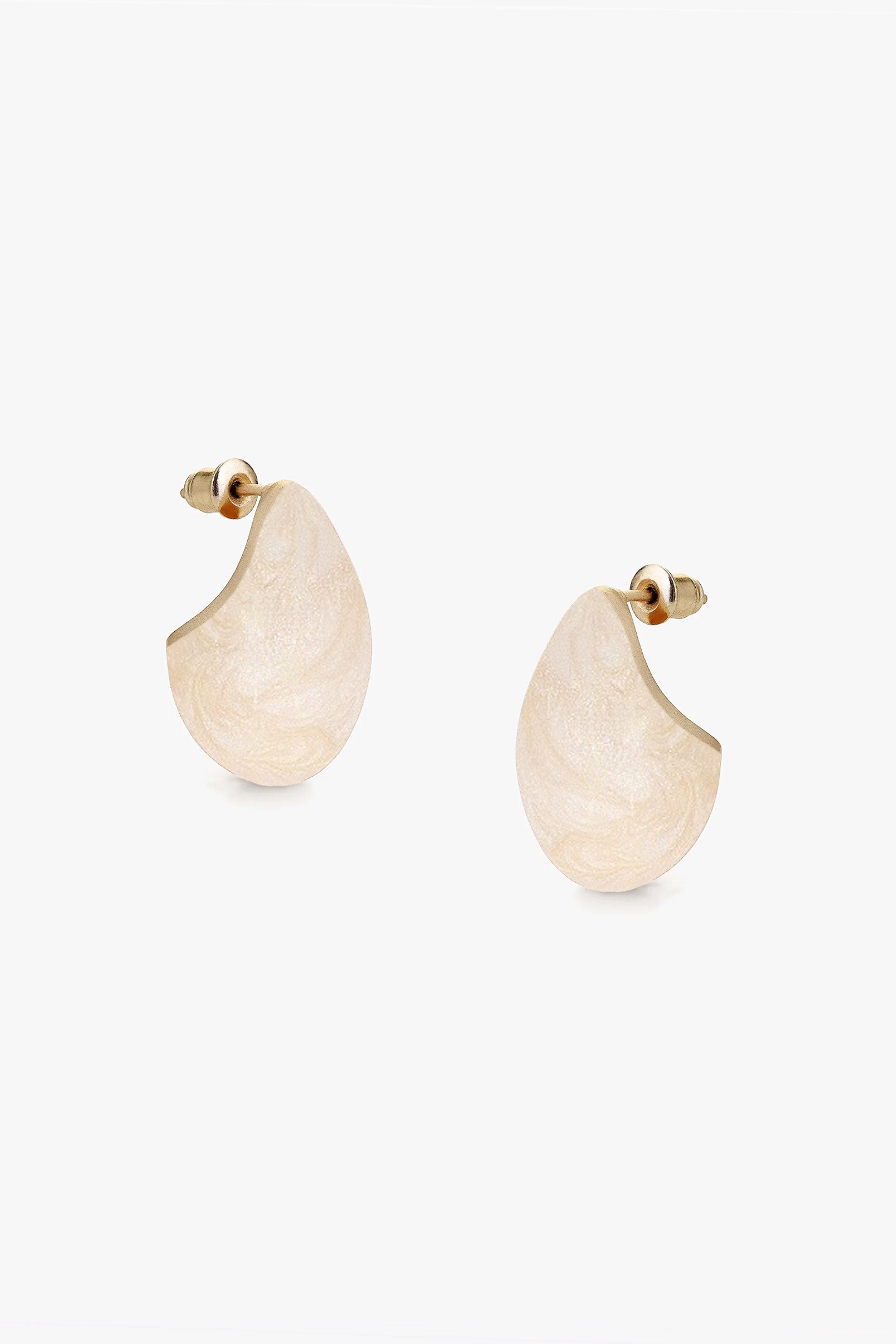 Hush Earrings Pearl Shimmer Enamel