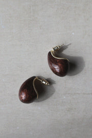 Hush Earrings Brown Shimmer Enamel